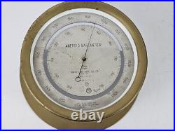 Antique 1940 WWII NIHON KISHO Japanese Brass Nautical Ship Aneroid Barometer Antique 1940 WWII NIHON KISHO Japanese Brass Nautical Ship Aneroid Barometer