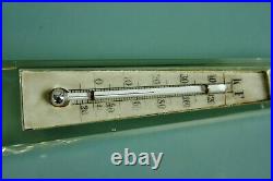 Antique 19. C Large Size Cut Glass Desktop Obelisk Form Thermometer