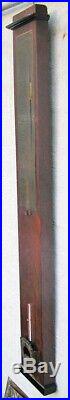 Antique 19c Tall 32 French Wood Wall Thermometer Par Frecot Selon Paris 1820