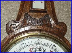 Antique 19th C. English Carved Walnut Banjo Wall Barometer Lloyd, Payne & Ameil