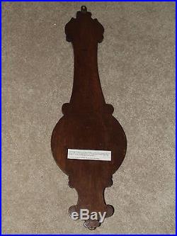 Antique 19th C. English Carved Walnut Banjo Wall Barometer Lloyd, Payne & Ameil
