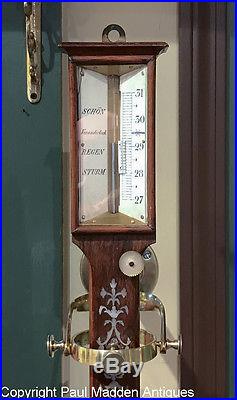 Antique 19th C. German Ship's Barometer H. A. Scheffler, Hamburg