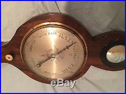Antique 19th C. John Schalfino Mahogany Banjo Barometer