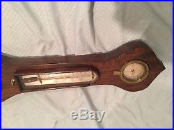 Antique 19th C. John Schalfino Mahogany Banjo Barometer
