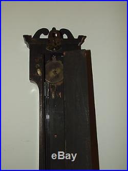 Antique 19th C. Mahogany Rosewood English Banjo Wall Barometer Chapman Lewes