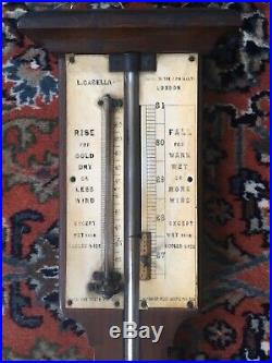 Antique 19th C. Stick barometer by L. Casella of London, maker to Admiralty 3 FT