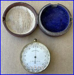 Antique 19th Century A&N. C. S. L Army Navy Co-Op Society Ltd. Pocket Barometer