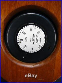 Antique 19th Century Large Inlaid Wood SHORT & MASON Barometer & Thermometer