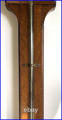 Antique 19th Century Mahogany Barometer with Brass Finial