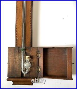 Antique 19th Century Mahogany Barometer with Brass Finial