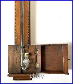 Antique 19th Century Mahogany Barometer with Brass Finial