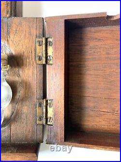 Antique 19th Century Mahogany Barometer with Brass Finial