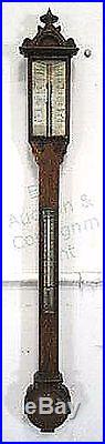 Antique 19th Century Negretti and Zambra English Stick Barometer c 1850