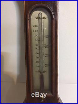 Antique 19th Century Rosewood Banjo Barometer Warranted Correct