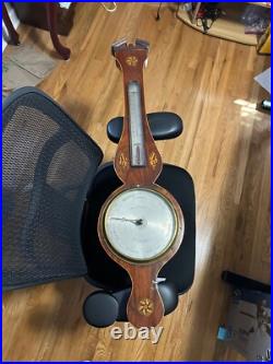 Antique 19th Century Scottish Mahogany with Satinwood Inlay Barometer Antique 19th Century Scottish Mahogany with Satinwood Inlay Barometer