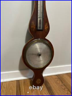 Antique 19th Century Scottish Mahogany with Satinwood Inlay Barometer Antique 19th Century Scottish Mahogany with Satinwood Inlay Barometer