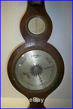 Antique 19th Century T. S. Bush Optical Norwich Banjo Barometer for restoration