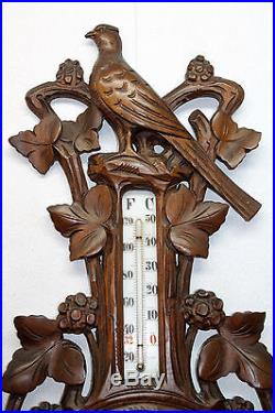 Antique 19th Century Victorian Black Forest Barometer Thermometer heigth 67cm