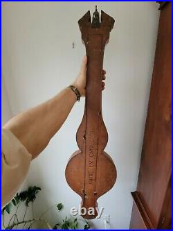 Antique 19th c. Barometer Inlay Banjo Pendant Marquetry