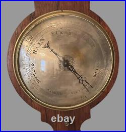 Antique 40 Victorian Rosewood Thermometer Barometer