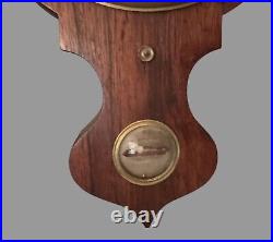 Antique 40 Victorian Rosewood Thermometer Barometer