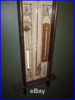 Antique Admiral Ritznous barometer wood ornate 41 oak
