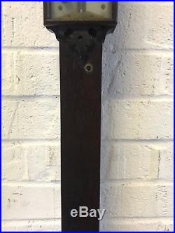 Antique American William Barber Hartford Connecticut Stick Wall Barometer