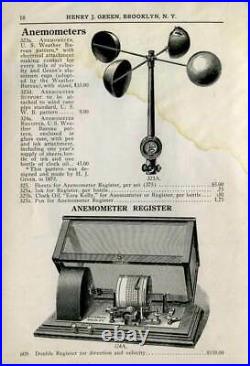 Antique Anemometer Register Event Recorder Weather Henry J Green RARE