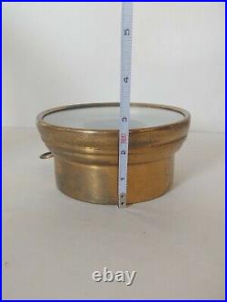 Antique Aneroid Barometer Brass Case Wall Hanging Tyco Central Scientific Co 5