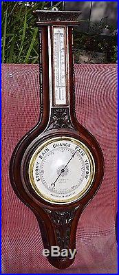 Antique Aneroid Barometer Theo Mundorff Optician New York (1890)