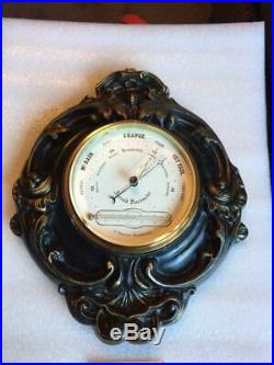Antique Aneroid Barometer & Thermometer by Thomas Downie Hamburg. # B10