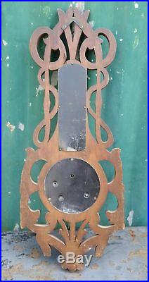 Antique Art Nouveau French BLACK FOREST Barometer Thermometer c1900's WORKS