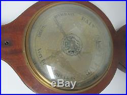 Antique Banjo Style Weather Station Barometer For Parts or Restoration