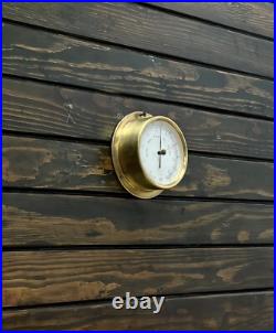 Antique Barigo Ship Aneroid Barometer Germany Stormy Rain Change Fair Original