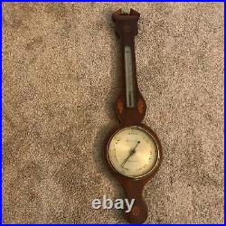 Antique Barnschina English Mahogany Banjo Barometer