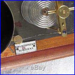 Antique Barograph Desk Barometer Randolph Schmitt & Co Rochester NY