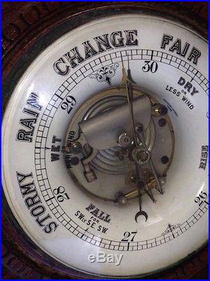 Antique Barometer 13 Diameter Patent 1888. J