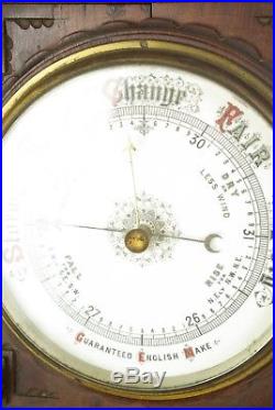 Antique Barometer, Aneroid Barometer, Decorative Barometer, Scotland 1890, B1267