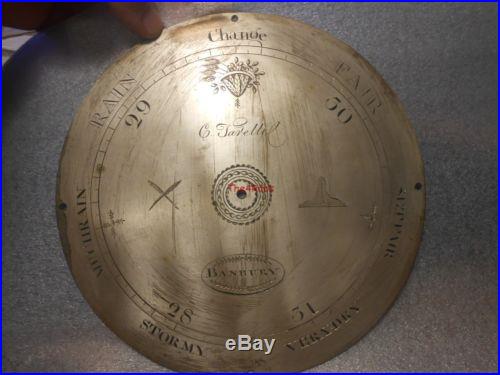 Antique Barometer Dial C Tavelli Banbury 8 5/8
