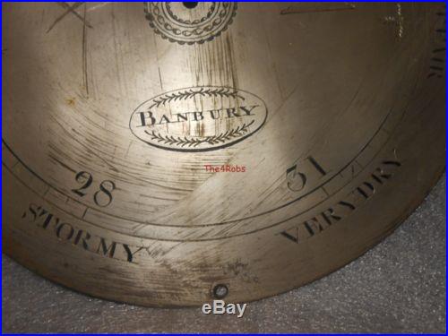 Antique Barometer Dial C Tavelli Banbury 8 5/8