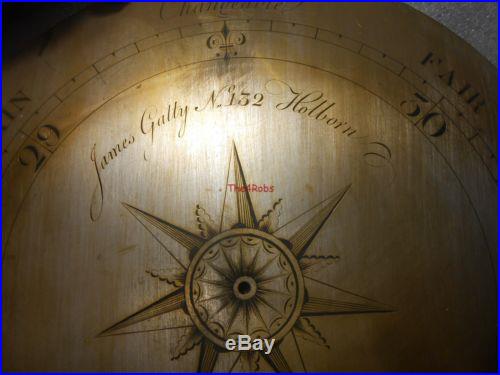 Antique Barometer Dial James Gatty N 132 Holborn London 8 1/2