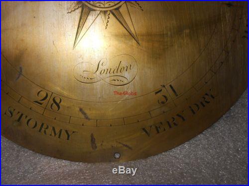 Antique Barometer Dial James Gatty N 132 Holborn London 8 1/2