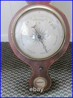 Antique Barometer J Origani, Newcastle19th C English Case Mahogany Thermometer