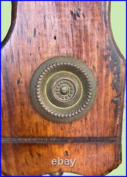Antique Barometer Shortland ENGLAND Wood Carved Thermometer 27 wall hanging