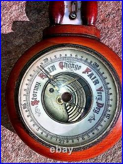 Antique Barometer Victorian Working Mechanicals, Unknown Mfg. Vg Cond