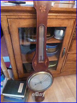 Antique Barometer W Johnson London English Banjo 19th Century Jacob Hales