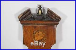 Antique Barometer Weather Station with Shell Inlay c. Early 1800's