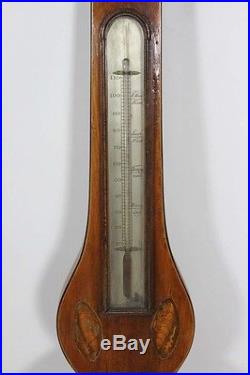 Antique Barometer Weather Station with Shell Inlay c. Early 1800's