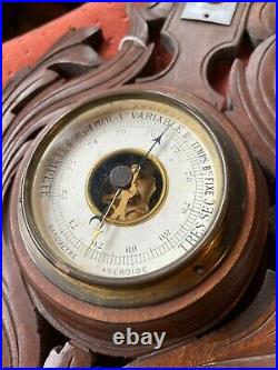 Antique Barometer and Temperature Gauge