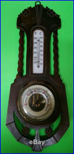 Antique Barometer with Temperature